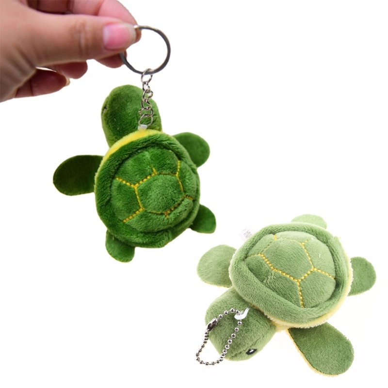 Mary Turtle Plush Keychain Boneka Binatang Keyring Lembut Lucu Mini Kartun Binatang