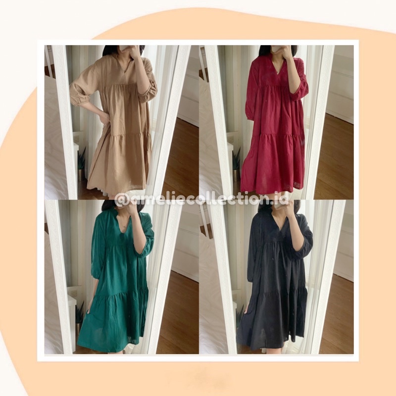 MORA DRESS - dress linen bumil friendly