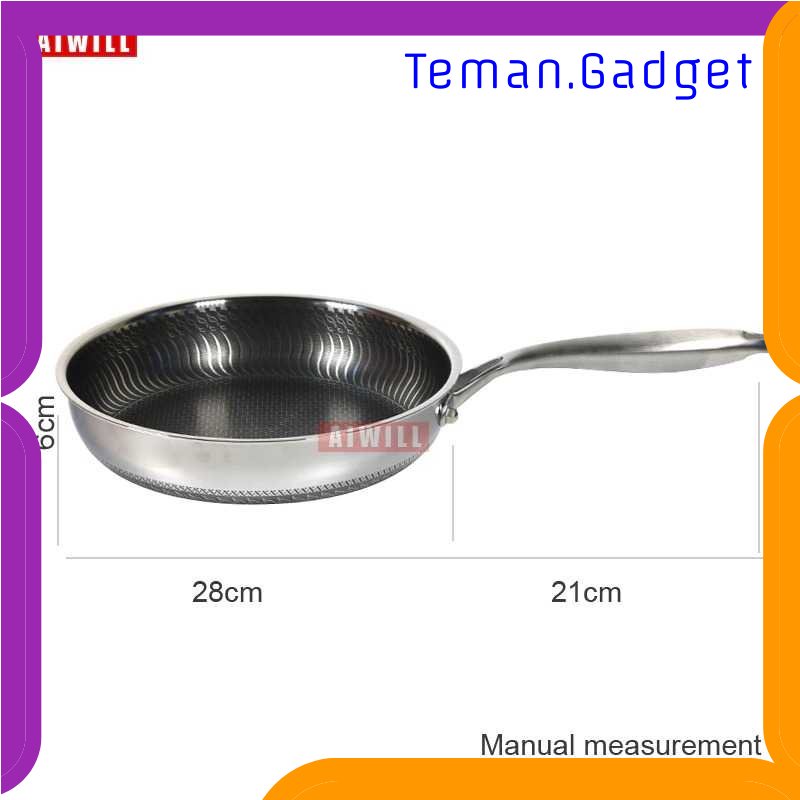 TG - DPR AIWILL Wajan Panci Masak Nonstick Stainless Steel 28cm - K01PAN304