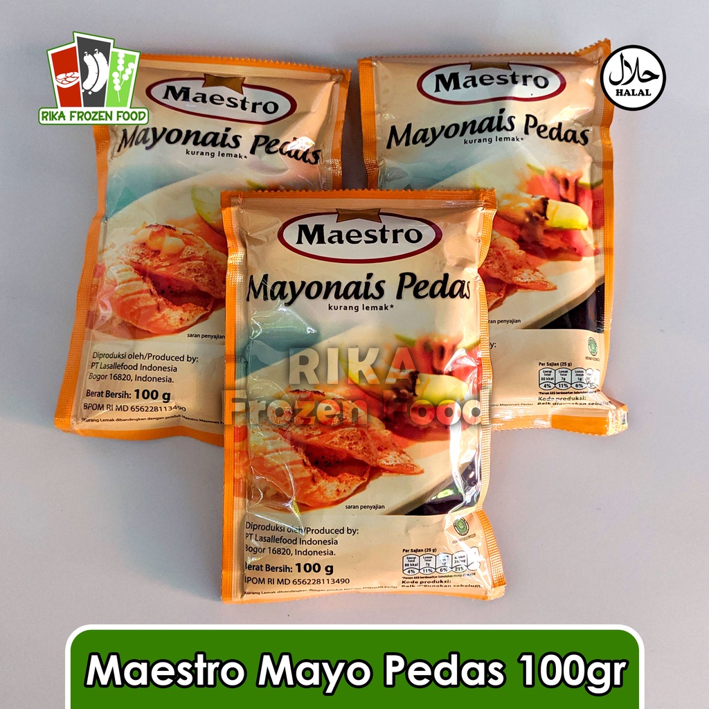 

Maestro Mayonnaise / Mayonais / Saus Mayo Pedas 100 gr