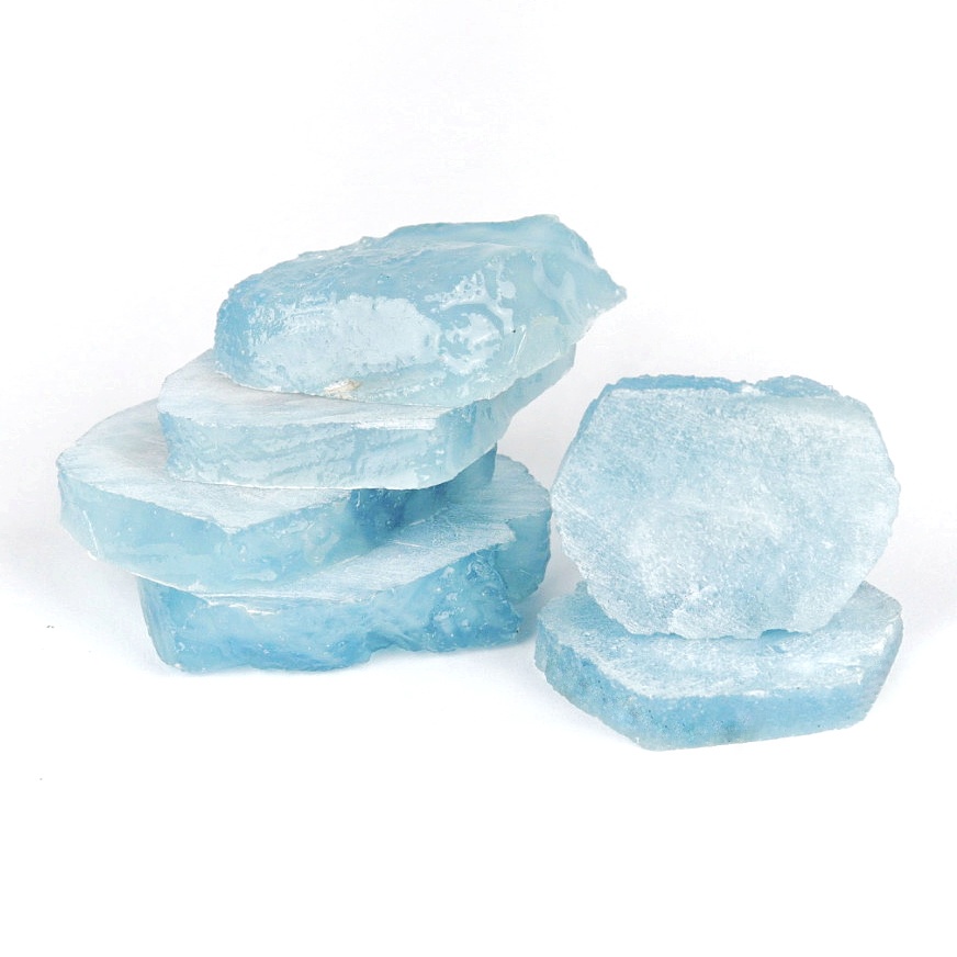 Natural Rough Bahan Batu Permata Blue Aquamarine Berly