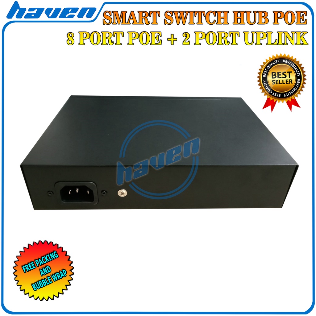 SWITCH POE 8 Port / POE SWITCH 8+2PORTS 10/100MBPS / SWITCH HUB POE