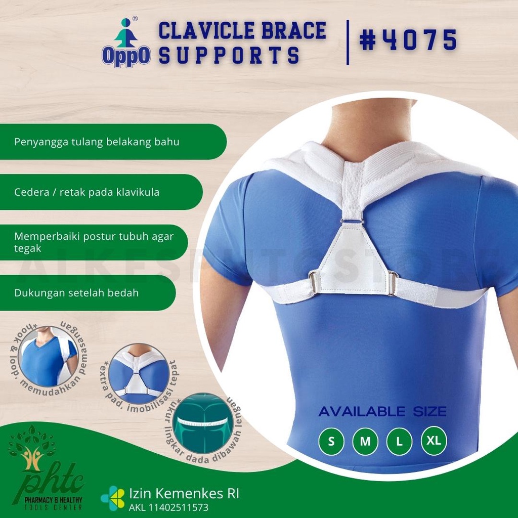 OPPO 4075 Clavical Brace Elastic l Untuk Patah Tulang Selangka l Cedera