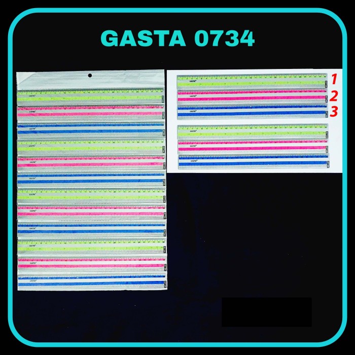 

PRO Penggaris GASTA 30cm Fancy Sablon / Penggaris Segitiga / Ruler - 0734, bebas