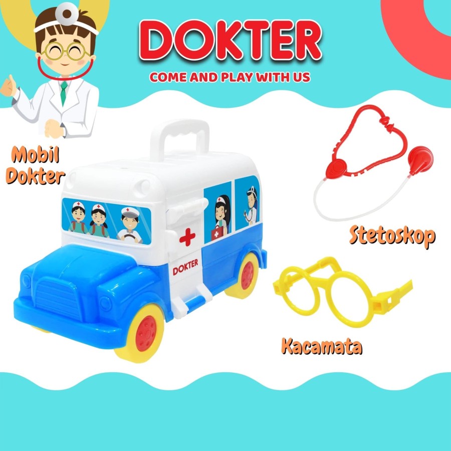 Cotton Mobil Dokter - Mainan Anak Pretend Play - Mainan Dokter