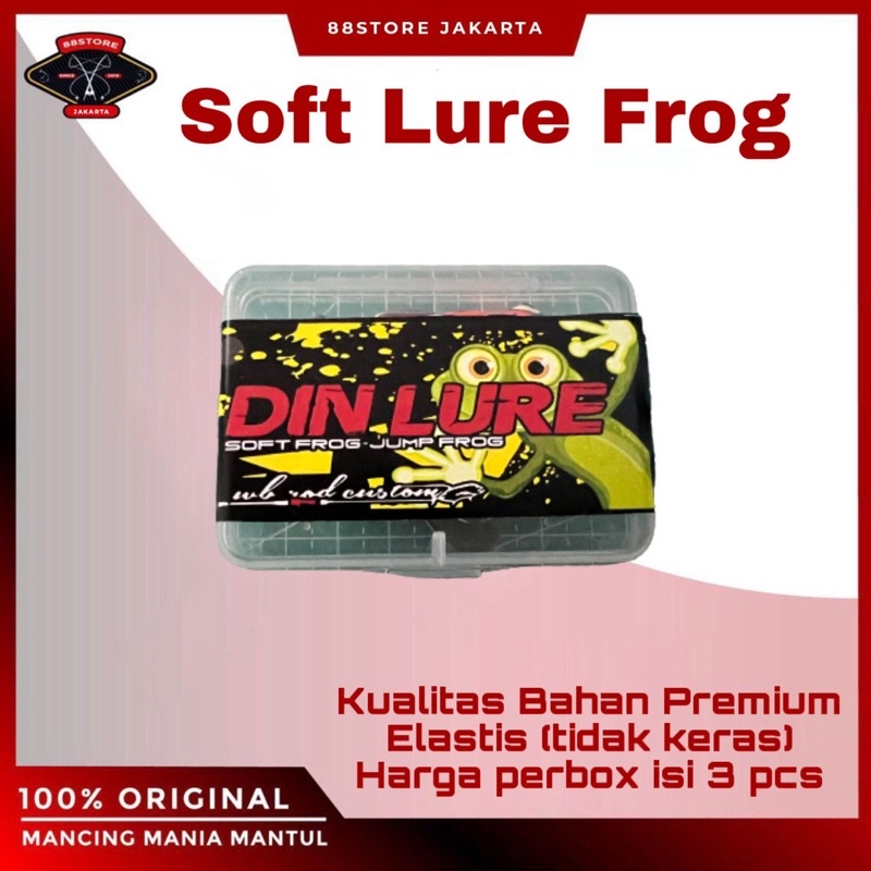 88storejakarta soft lure kodok/frog umpan pancing casting isi 3pcs