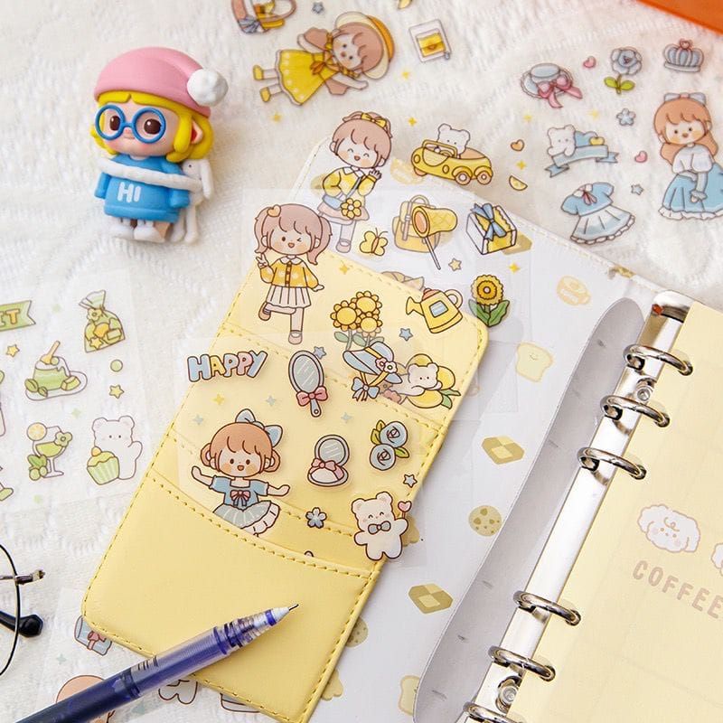 STIKER MOTIF KARTUN KOREA STIKER LUCU ANTI AIR STIKER PVC STIKER DEKORASI HANDBOOK SCRAPBOOK STIKER DIY