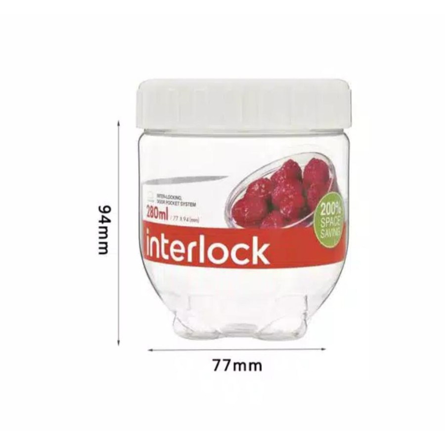 Lock n Lock Interlock Toples Makanan 280 ml Lock &amp; Lock Food Container