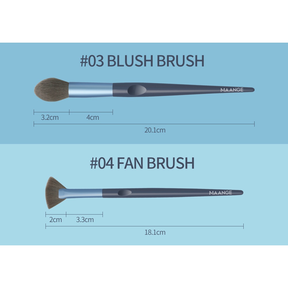 MAANGE Brush Kit 18 Pcs Brush Kosmetik Pro Nylon Makeup Brushes Kit Kuas Perona Mata Bedak Perona Mata Kuas