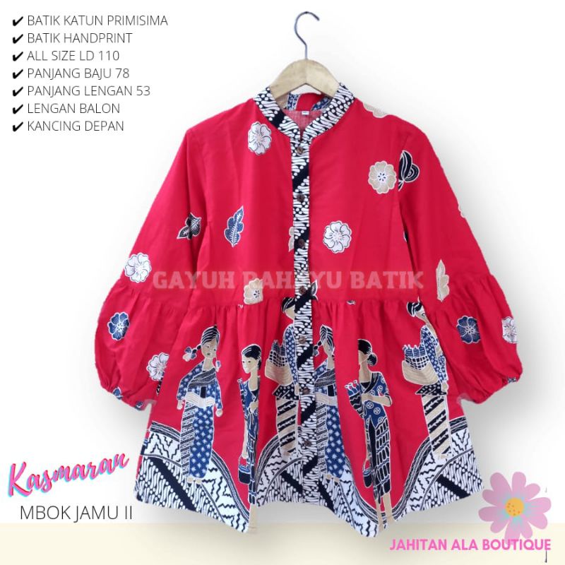 Blus kasmaran mbok jamu #2 batik solo blus batik