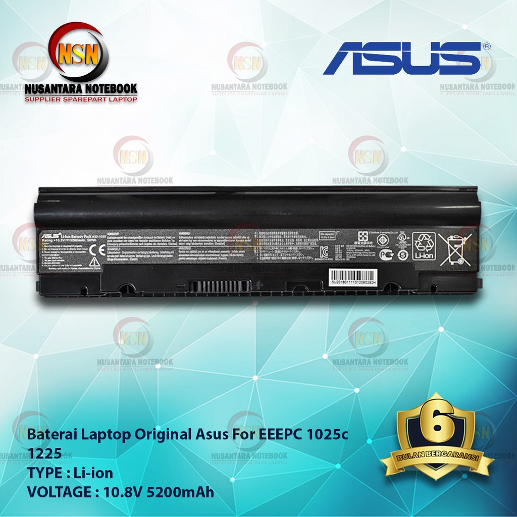 BATTERY ASUS ORIGINAL EEEPC a32 1025 1225 10.8V 5200mAh