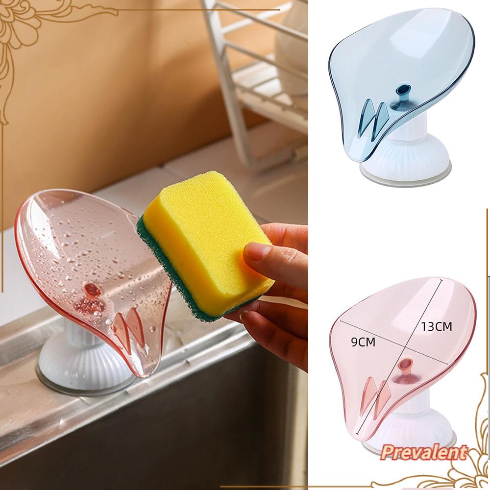 Preva Leaf Tempat Sabun Saringan Tempat Sabun Suction Cup Home &amp; Living Rak &lt;Unk&gt; Wastafel