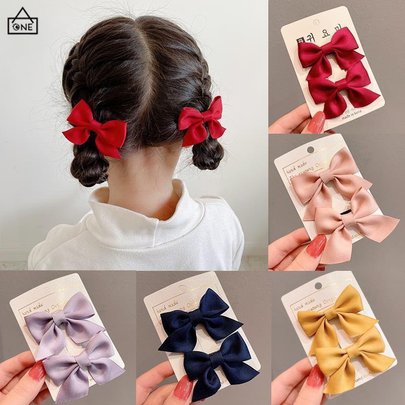 COD❤️Hiasan Set 2 Pcs Jepit Rambut Anak Perempuan Model Pita Princess Fashion Korea-A.one