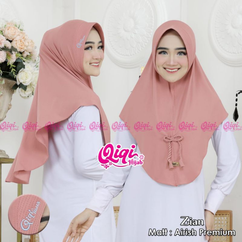 [ Qiqi Hijab ] ZIAN••hijab instan pet••hijab airish premium