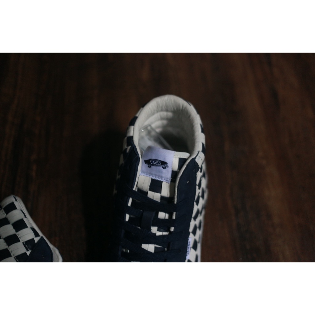 Endarfootwear - Vans Style 38 Vault Leather Checkerboard Dress Blue