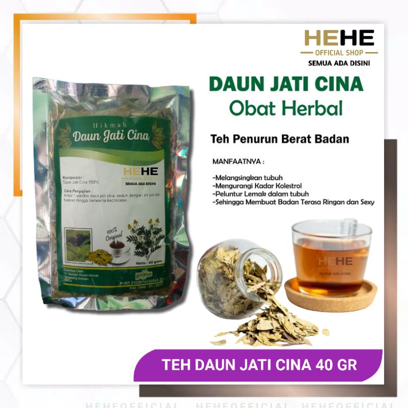 

Teh Daun Jati Cina Teh Pelangsing Memperlancar Buang Air Besar Teh Peluntur Lemak Kemasan 40gr Teh Hijau Diet Teh Hikmah Langsing Alami Penurun Berat Berlebih Teh tea Slim Berkualitas HEHE OFFICIAL PEKANBARU grosir Murah Riau oficial