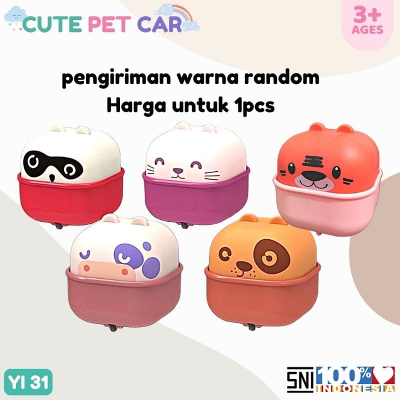 MAINAN CUTE CAR CUTE PET BERJALAN YI31 MAINAN LUCU BENTUK HEWAN CUTE PET