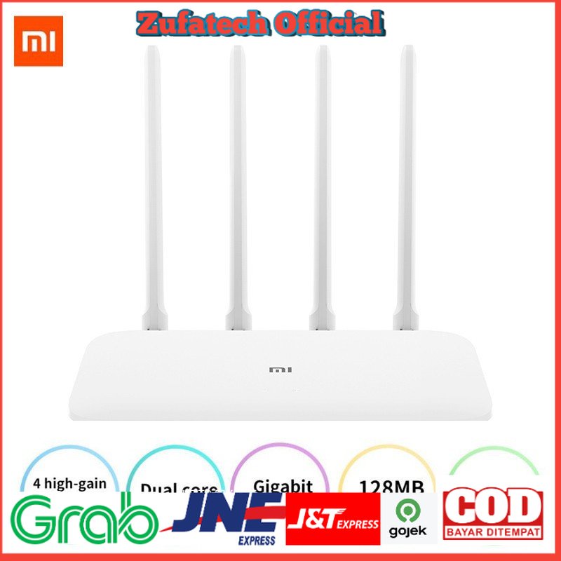 Xiaomi Mi Router 4A Gigabit Edition Dual Core AC1200 IEEE 802.11AC 4 Antena - R4A - White