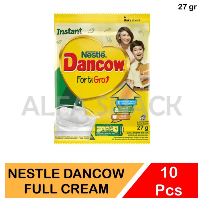 

Nestle Dancow Fortigo Full Cream dan Cokelat 1 Renceng (10 sachet x 27 gram)