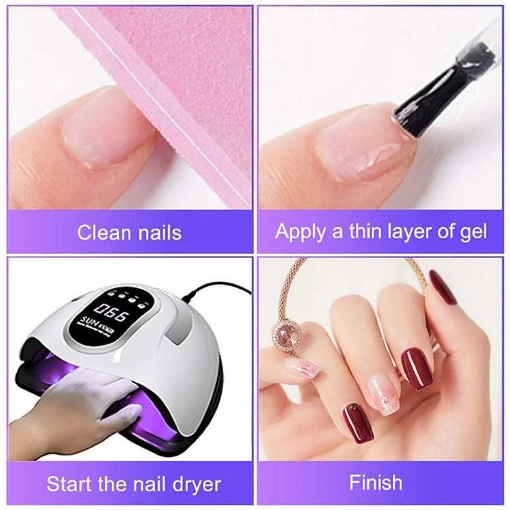 Pengering Kutek Kuku UV Lamp Nail Dryer Sensor with LCD Display