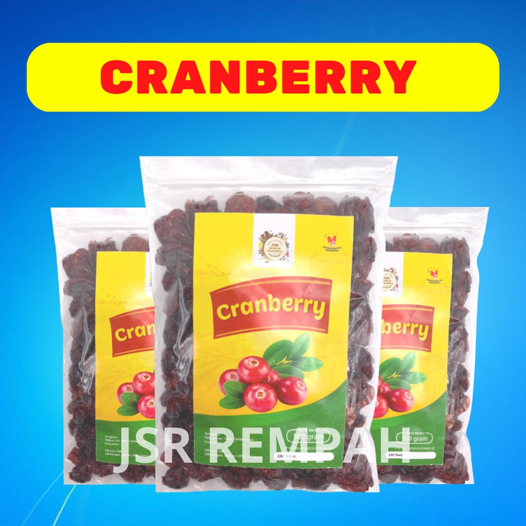 Jsr Rempah Cranberry Kering Dried Cranberries 100 Gram