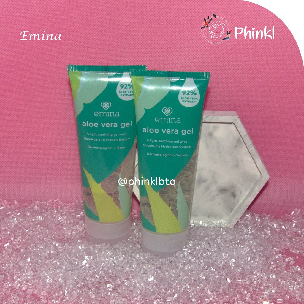 `ღ´ PHINKL `ღ´ ╰☆☆ 𝔢мιℕά ☆☆╮ Emina aloe vera gel lidah buaya anti iritasi mengobati kulit kemerahan wajah badan penenang