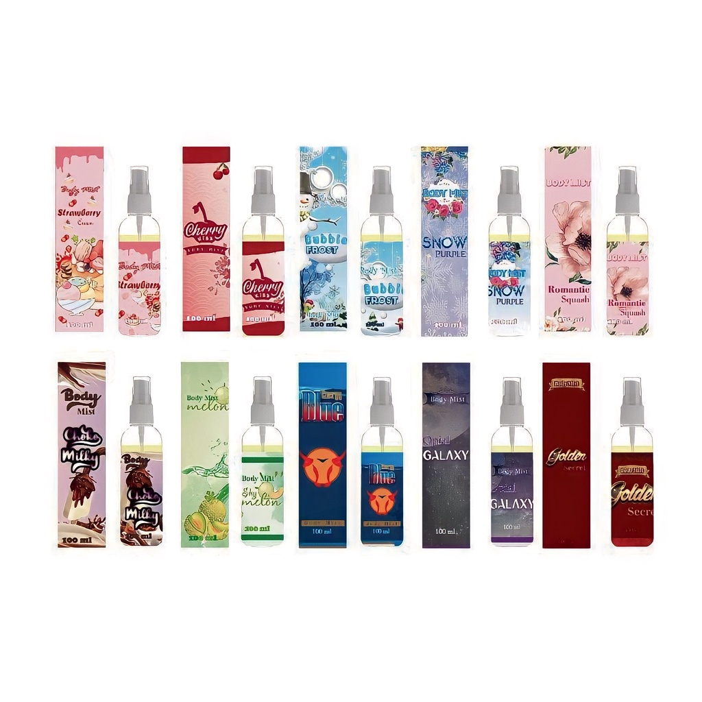 Kanzo - Parfum Body Mist Coklat 100ml / Parfum Body Mist Melon 100ml / Parfum Wangi Tahan Lama