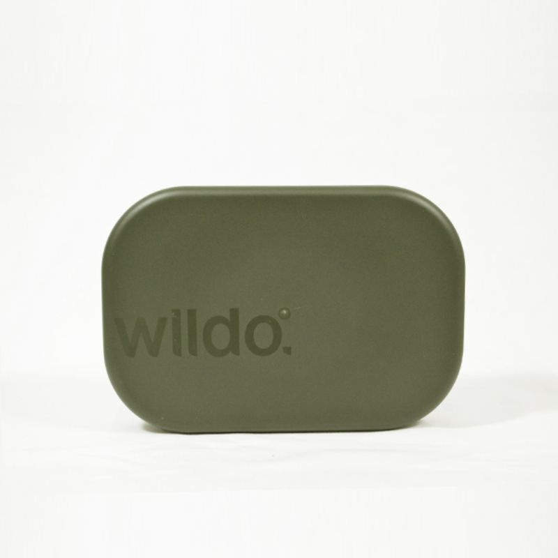 WILDO CAMP-A-BOX LIGHT Tempat Makan Set Gelas Sendok - Olive