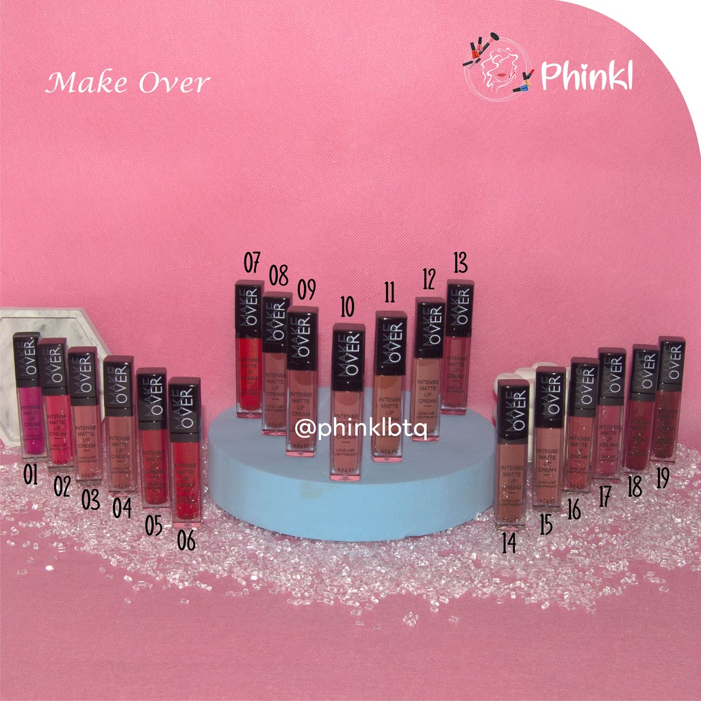 `ღ´ PHINKL `ღ´ 🅼🅰🅺🅴 🅾🆅🅴🆁 Make over Intense matte lip cream anti transfer tahan lama nempel rahasia cantik ala MUA