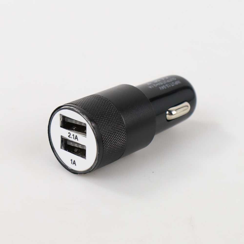 Quick Car Charger Universal Samsung / iPhone / HTC / Sony / HTC / Nexus / LG / Oppo Dual USB 2.1A 1.0A Indikator LED Olaf - OMUA6LBK