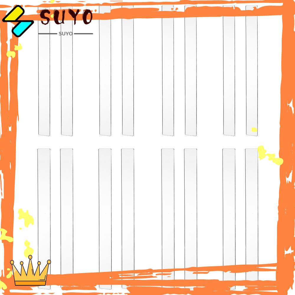 Suyo 2Pcs Penggaris Keseimbangan Akrilik Home Fondant Icing Baking Aksesoris Tebal Ruler