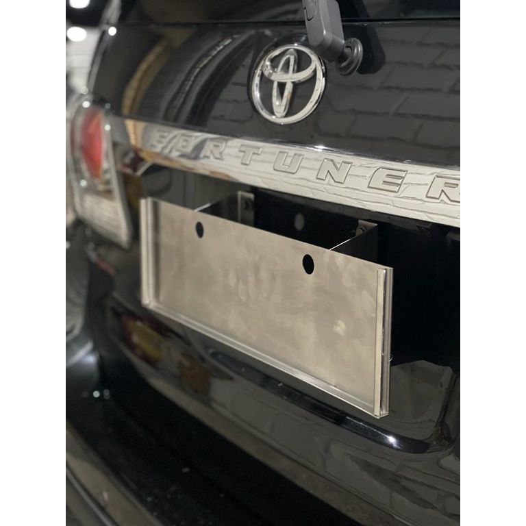 Frameless Licence Plate Dudukan Plat Mobil Pejabat TNI Polri Tanpa Bor Stainless Steel