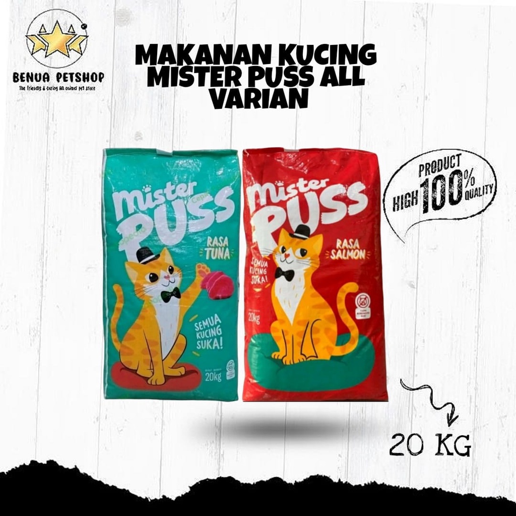 MAKANAN KUCING PREMIUM MISTER PUSS 20 KG - EKSPEDISI