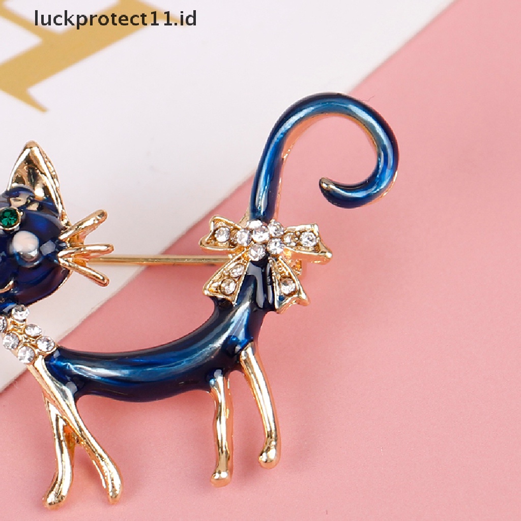 /Fashion Hot// Fashion// Kepribadian Kucing Biru Bros Gadis Wanita Kantor Kasual Bros Pin Hadiah.