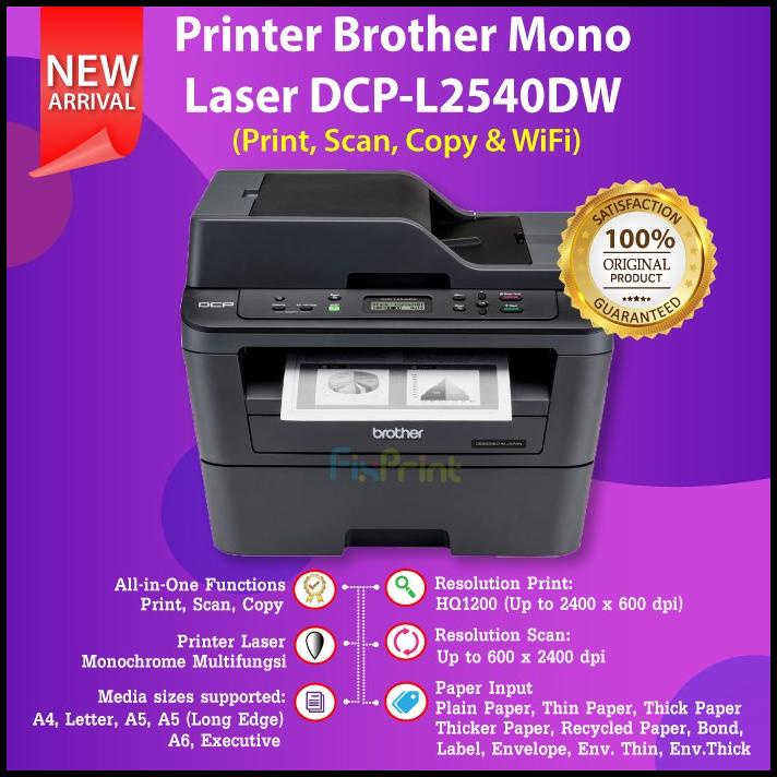 

Terbaru !!! Printer Brother Dcp-L2540Dw Wifi Mono Laserjet Print Scan Copy Duplex