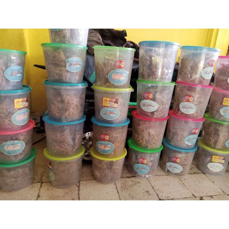 

keripik usus 50gr dan kemasan 1 toples (500gr)