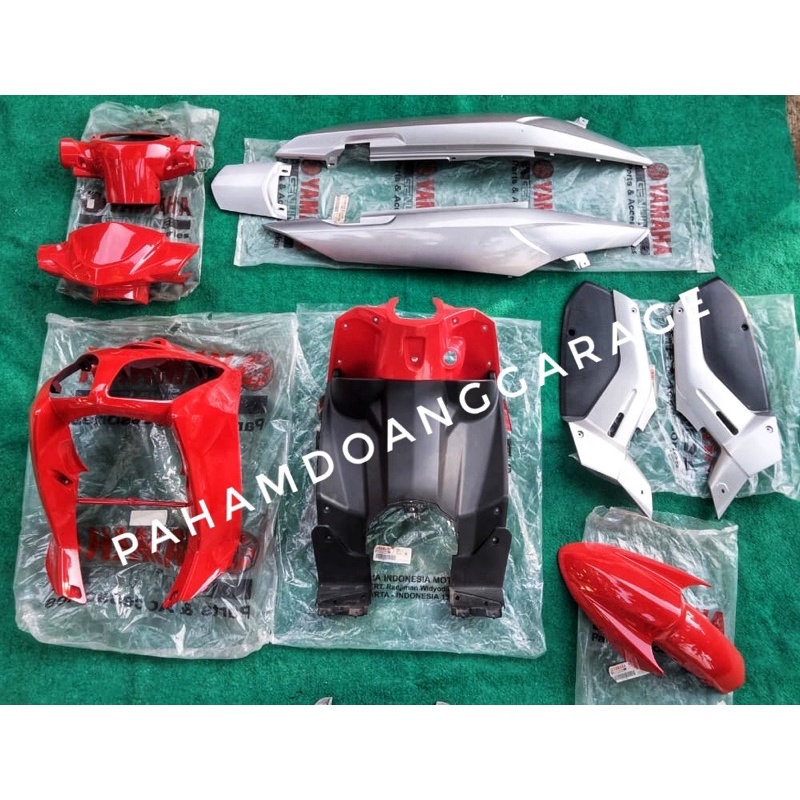 Body Yamaha Nouvo z Merah Silver Cover yamaha nouvo z merah cabe 2005 original