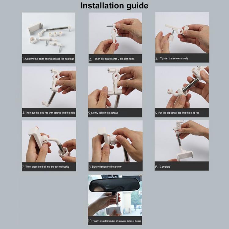 Holder Hp Gantung Mobil Jepit Spion Tengah Jok Mobil Putar 360 Derajat Car Phone Bracket