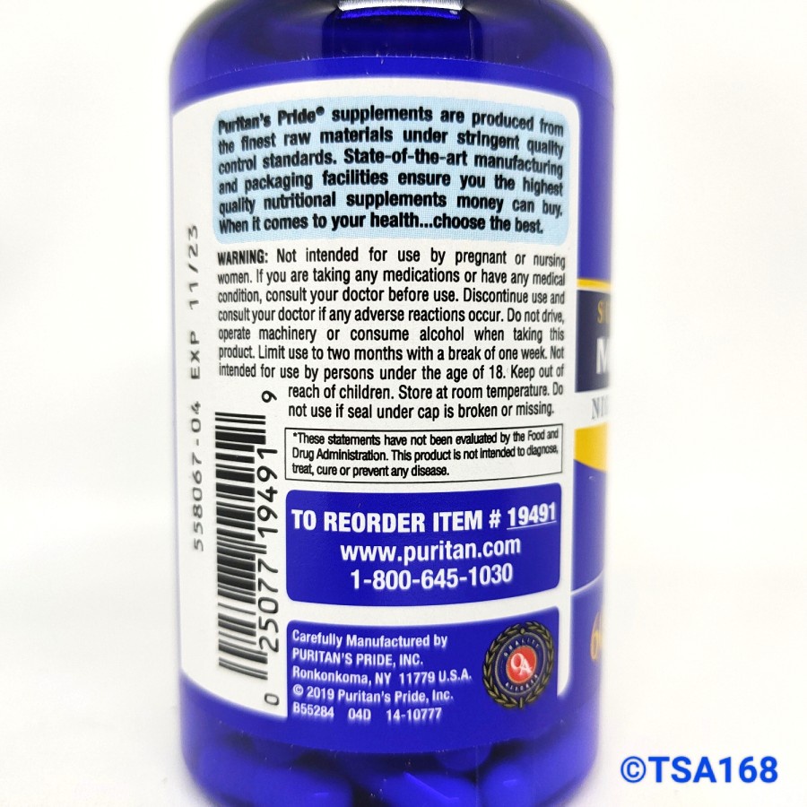 Puritan Pride Melatonin 10 mg 60 caps Puritan's Susah Tidur Sleep Aid