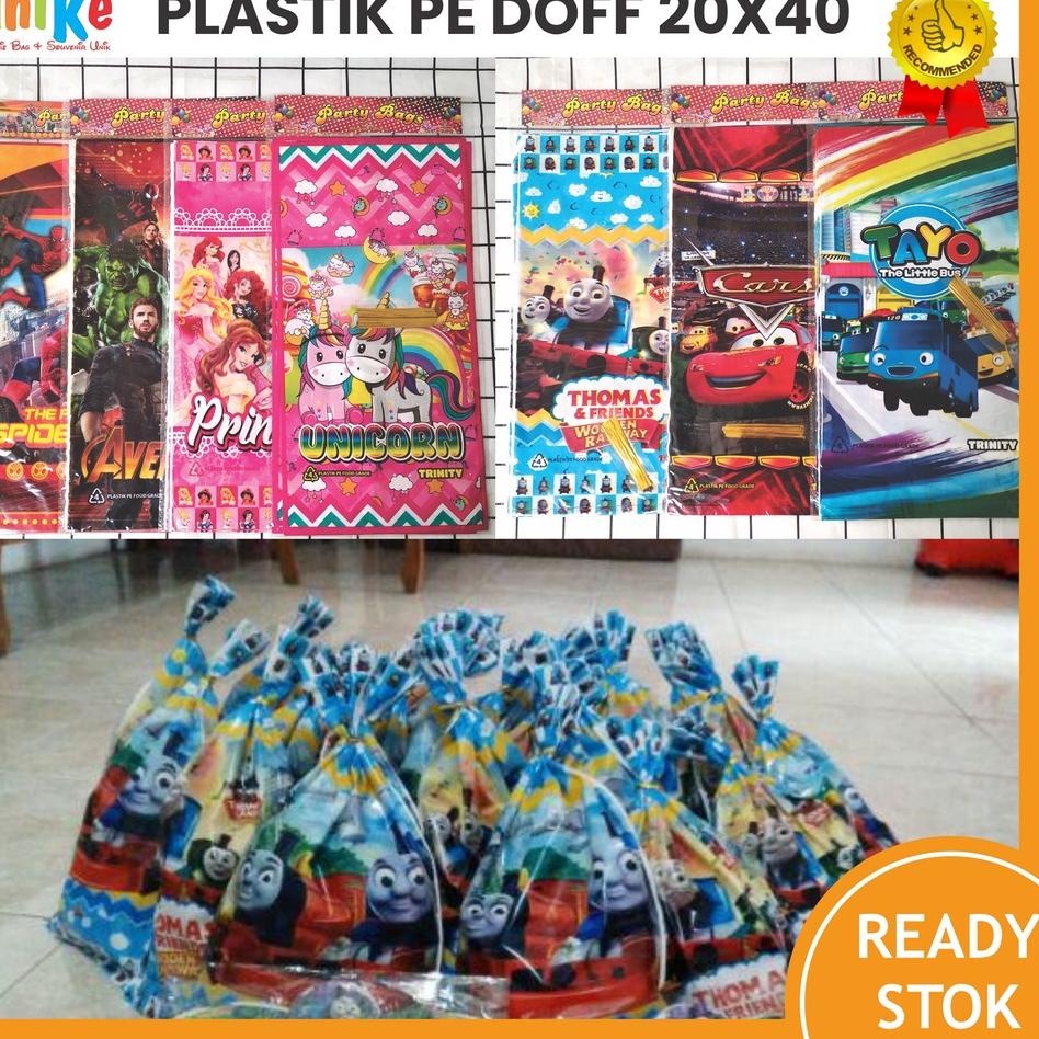 

⇴ Grosir Plastik Parcel PE MOTIF 10 pcs Bingkisan Kue snack Goodie Bag Ulang Tahun Anak PE Doff ㅏ