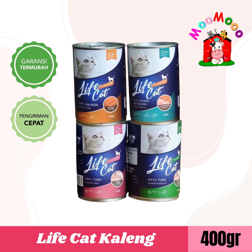 MAKANAN KUCING LIFE CAT WET FOOD KALENG 400 GR - Cat Food /Promo Price