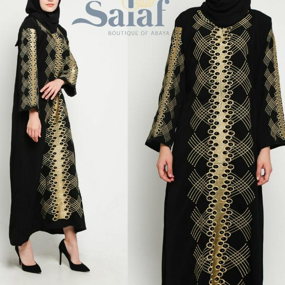COD✔️Terbaru Model 2023 Abaya Hitam Turkey Abaya Bordir Bahan JetBlack Lembut Kwalitas Boutique Arab