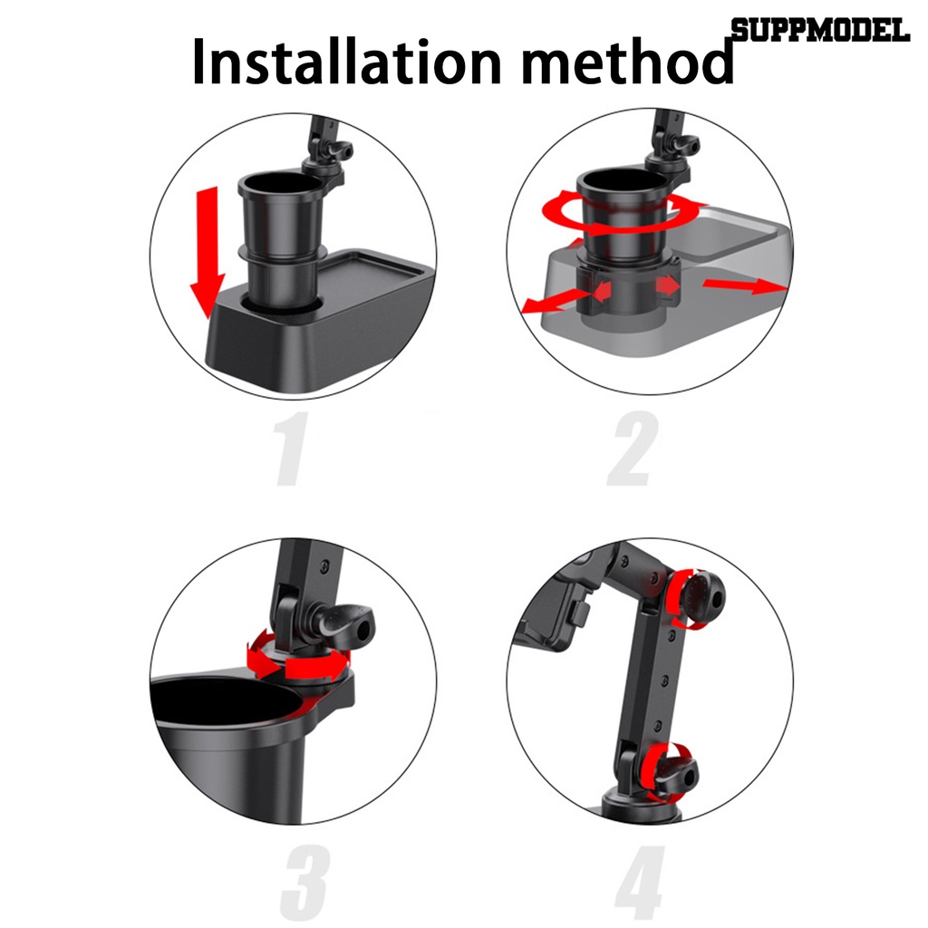 [Dekorasi] Holder Telepon Mobil Stabilitas Tinggi Dapat Diputar Kapasitas Beban Kuat Anti Gores Anti-Geser Yang Dapat Dilepas Operasi Satu Tangan 2-in-1 Car Cup Phone Holder Car Supplies
