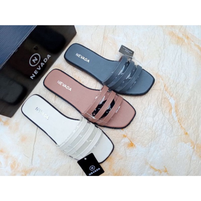 BRANDED sandal wanita teplek nevada mika Berkualitas