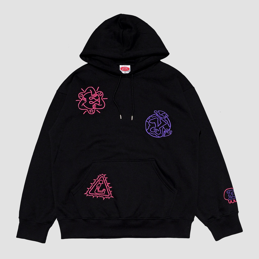 EVILSPIRIT HOODIE - ETNOCENTRIC BLACK UNISEX