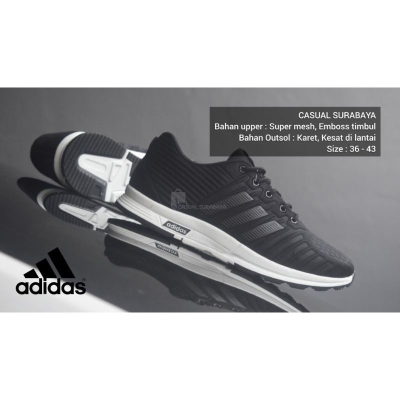 SEPATU SNEAKERS ADS HITAM PRIA WANITA BEST CHOICE