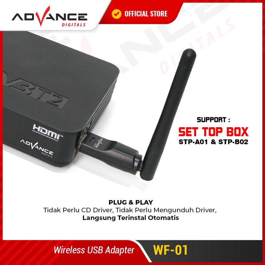 Advance USB Dongle Wifi Wireless Adapter Receiver WF-01