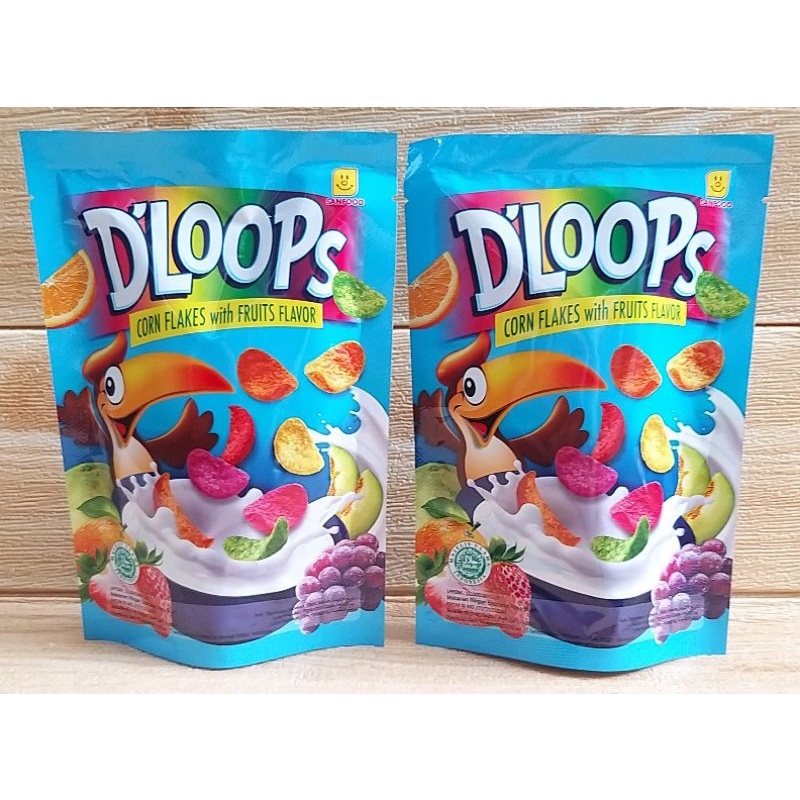 ✔MURAH D'Loops Corn Flakes 35gr / Dloops Corn Sereal / Dloops Sereal