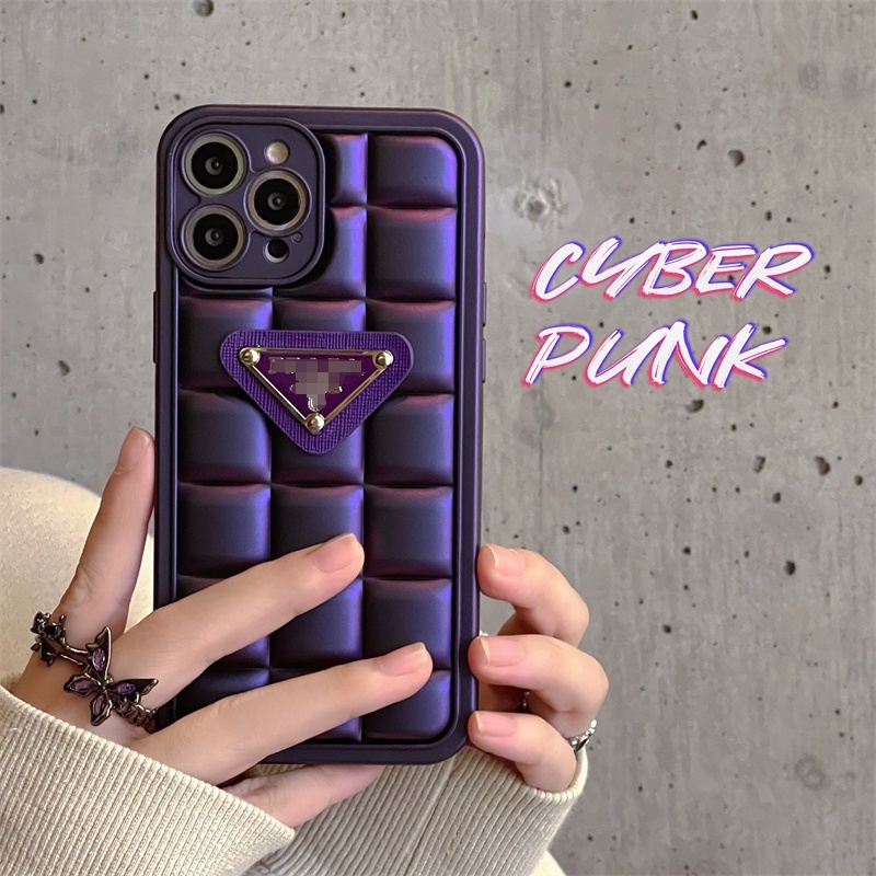 IPHONE Casing Deep Purple Kompatibel Untuk Iphone14 13 12 11 Pro X XS Max XR Desain Fashion Casing Anti Jatuh