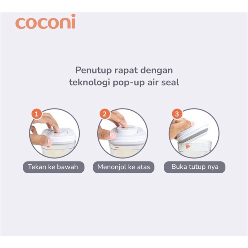 Coconi Pop Up Airtight Food Container / Toples Susu Bubuk Kedap Udara